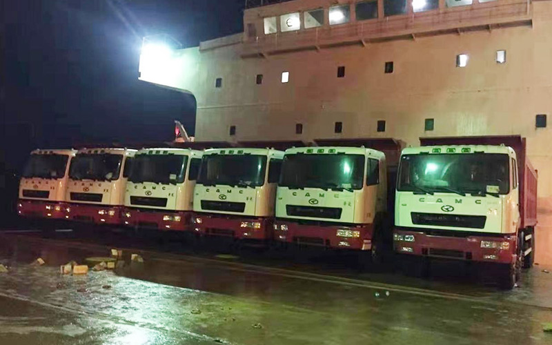 Autocarro con cassone ribaltabile della costruzione