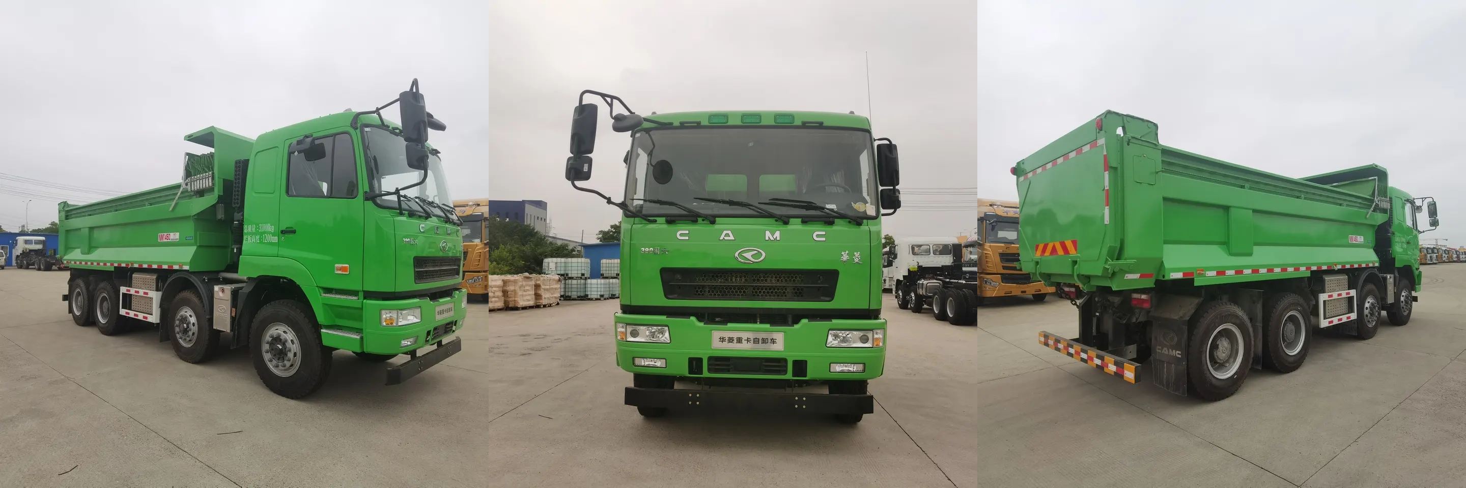Autocarro con cassone ribaltabile da miniera 8x4