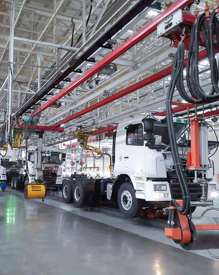 Camion trattore di stabilità, camion trattore automatico per impieghi gravosi
