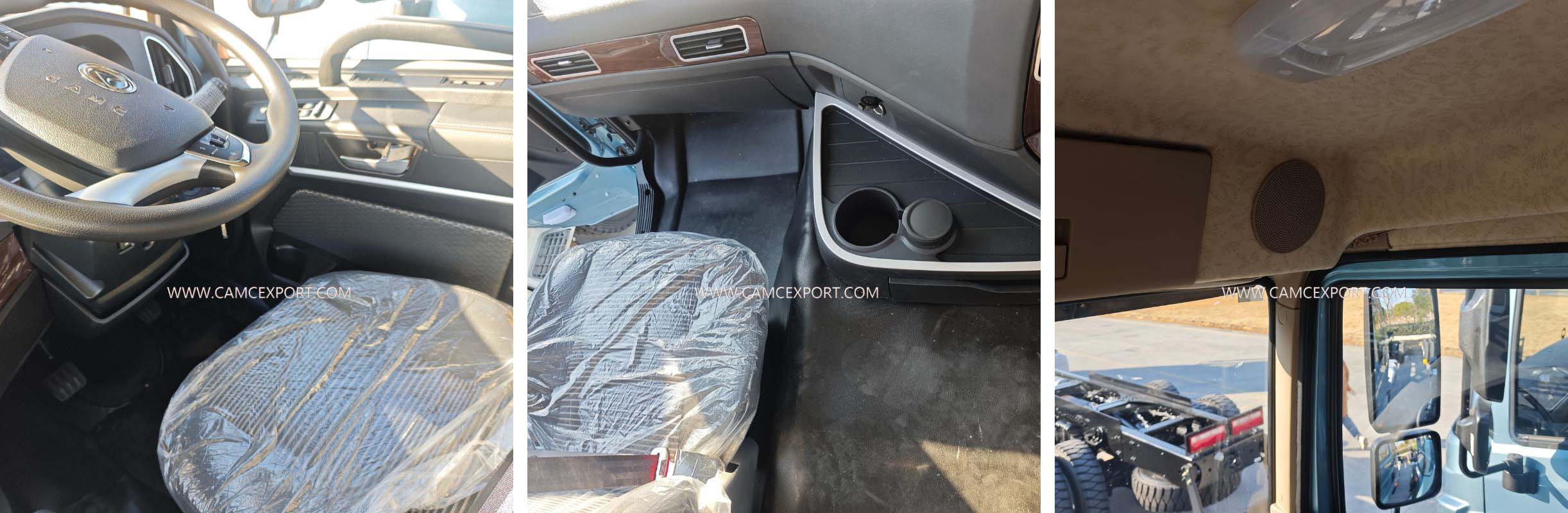 Interno del dumper diesel CAMC H7 8&times;4